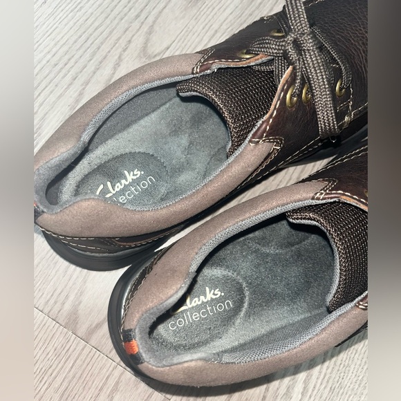 Clark’s Collection Men's Brown Leather Shoes, Size 10W - Picture 8 of 9
